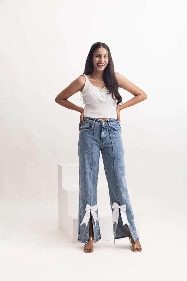 Bow knot denim